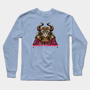 Taurus Cat Knight - Zodiac Astrology Warrior Long Sleeve T-Shirt